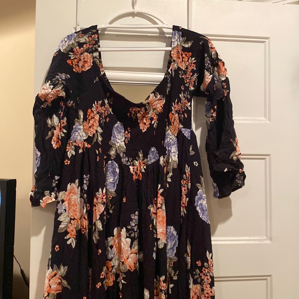 Torrid floral off the shoulder maxi dress